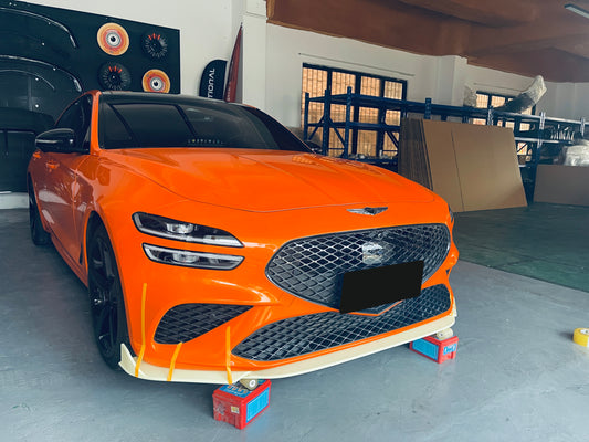 Genesis G70 Facelift 2022-ON with Aftermarket Parts - Front Lip Carbon Fiber from EPR USA