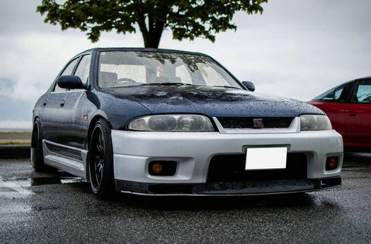 Nissan R33 Skyline GTST Series 1 1993 1994 1995 1996 with Aftermarket Parts - GTR Style Front Bumper Carbon Fiber / FRP from EPR USA