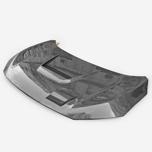 Honda Civic 10th Gen FC1 FC2 FC5 FC6 2016 2017 2018 2019 2020 2021 & FC3 FC4 2017 2018 2019 2020 2021 & FK7 2017 2018 2019 2020 2021 with Aftermarket Parts - JS Style Hood Carbon Fiber / FRP from EPR USA