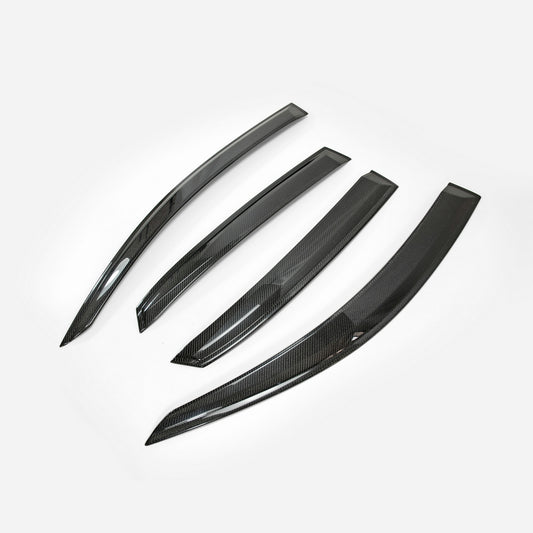Honda Civic Type-R FK8 2017 2018 2019 2020 2021 with Aftermarket Parts - Door Window Visor Carbon Fiber / FRP from EPR USA