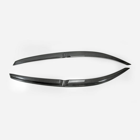 Honda Civic Type-R FK8 2017 2018 2019 2020 2021 with Aftermarket Parts - Door Window Visor Carbon Fiber / FRP from EPR USA