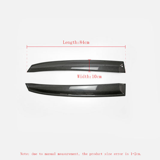 Honda Civic Type-R FK8 2017 2018 2019 2020 2021 with Aftermarket Parts - Door Window Visor Carbon Fiber / FRP from EPR USA