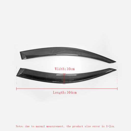 Honda Civic Type-R FK8 2017 2018 2019 2020 2021 with Aftermarket Parts - Door Window Visor Carbon Fiber / FRP from EPR USA