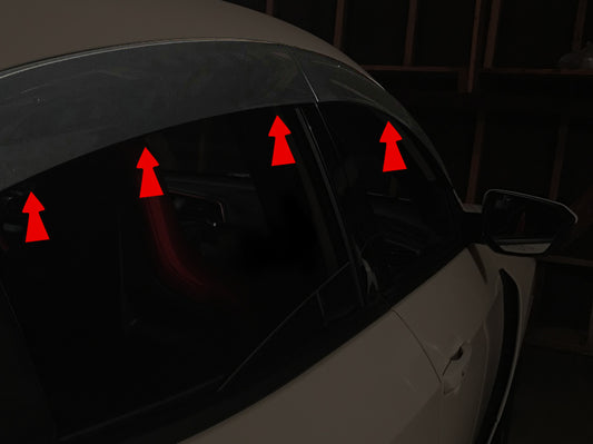 Honda Civic Type-R FK8 2017 2018 2019 2020 2021 with Aftermarket Parts - Door Window Visor Carbon Fiber / FRP from EPR USA