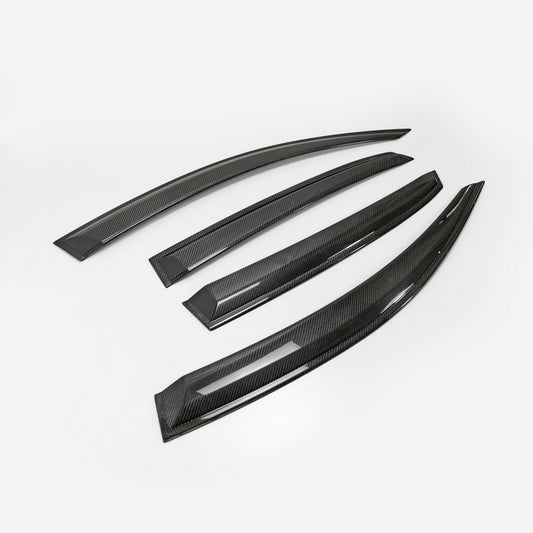 Honda Civic Type-R FK8 2017 2018 2019 2020 2021 with Aftermarket Parts - Door Window Visor Carbon Fiber / FRP from EPR USA
