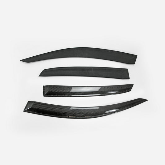 Honda Civic Type-R FK8 2017 2018 2019 2020 2021 with Aftermarket Parts - Door Window Visor Carbon Fiber / FRP from EPR USA