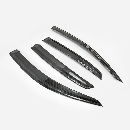Honda Civic Type-R FK8 2017 2018 2019 2020 2021 with Aftermarket Parts - Door Window Visor Carbon Fiber / FRP from EPR USA