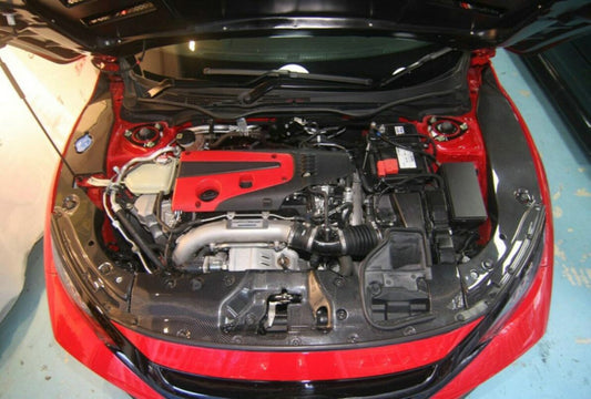 Honda Civic Type-R FK8 2017 2018 2019 2020 2021 with Aftermarket Parts - Engine Bay Side Panel Cover Carbon Fiber / FRP from EPR USA