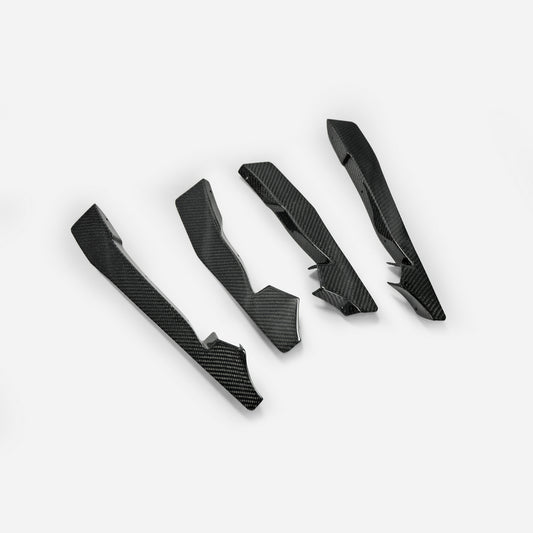 Honda Civic Type-R FK8 2017 2018 2019 2020 2021 with Aftermarket Parts - VRS2 Style Front Bumper Canard Carbon Fiber/FRP from EPR USA