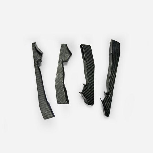 Honda Civic Type-R FK8 2017 2018 2019 2020 2021 with Aftermarket Parts - VRS2 Style Front Bumper Canard Carbon Fiber/FRP from EPR USA