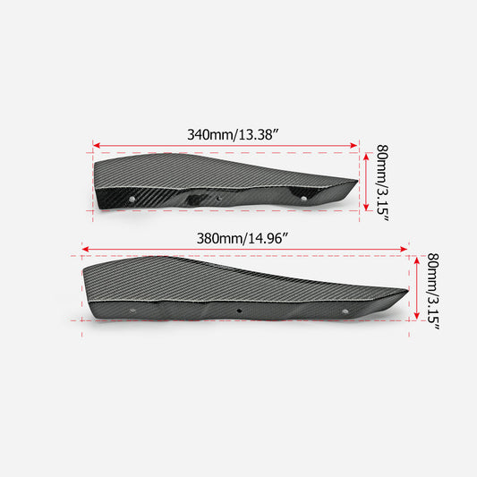 Honda Civic Type-R FK8 2017 2018 2019 2020 2021 with Aftermarket Parts - VRSW Style Front Bumper Canard Carbon Fiber/FRP from EPR USA