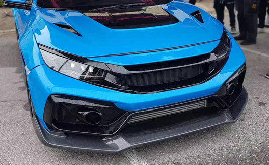 Honda Civic Type-R FK8 2017 2018 2019 2020 2021 with Aftermarket Parts - VRS2 Style Front bumper FRP from EPR USA