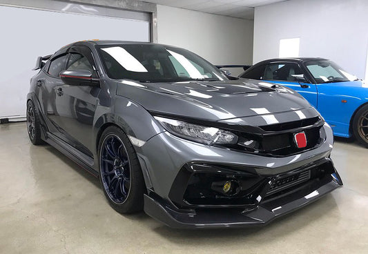 Honda Civic Type-R FK8 2017 2018 2019 2020 2021 with Aftermarket Parts - VRS2 Style Front bumper FRP from EPR USA