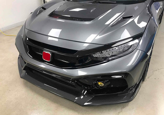 Honda Civic Type-R FK8 2017 2018 2019 2020 2021 with Aftermarket Parts - VRS2 Style Front bumper FRP from EPR USA