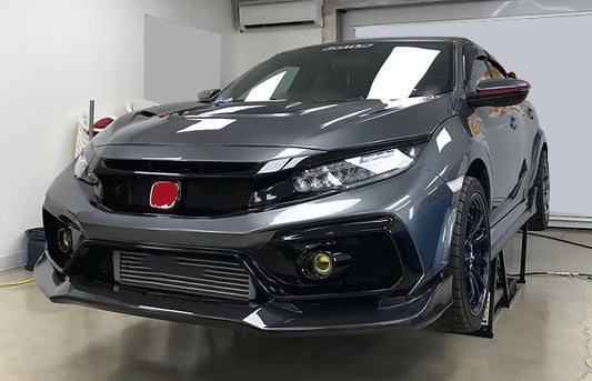 Honda Civic Type-R FK8 2017 2018 2019 2020 2021 with Aftermarket Parts - VRS2 Style Front bumper FRP from EPR USA