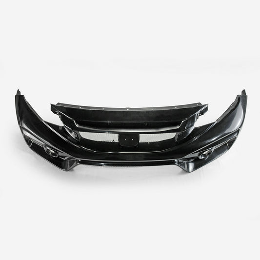 Honda Civic Type-R FK8 2017 2018 2019 2020 2021 with Aftermarket Parts - VRS2 Style Front bumper FRP from EPR USA