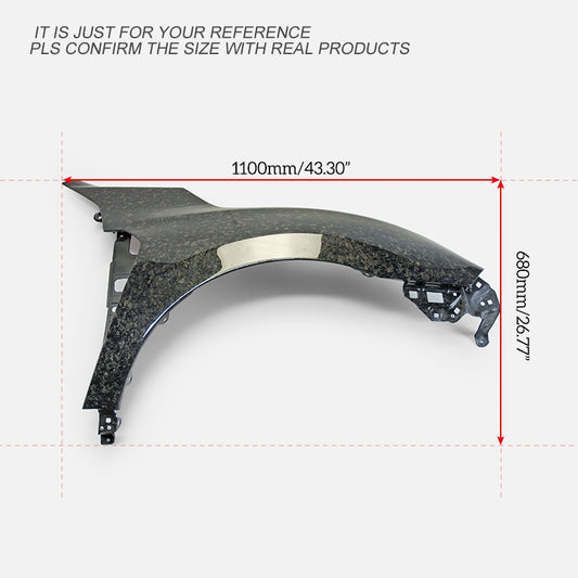 Honda Civic Type-R FK8 2017 2018 2019 2020 2021 with Aftermarket Parts - OEM Style Front Fender Carbon Fiber / FRP from EPR USA