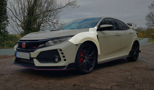 Honda Civic Type-R FK8 2017 2018 2019 2020 2021 with Aftermarket Parts - OEM Style Front Fender Carbon Fiber / FRP from EPR USA
