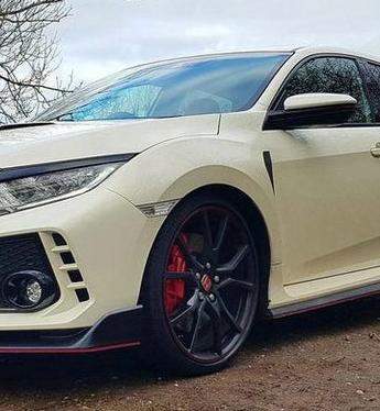 Honda Civic Type-R FK8 2017 2018 2019 2020 2021 with Aftermarket Parts - OEM Style Front Fender Carbon Fiber / FRP from EPR USA