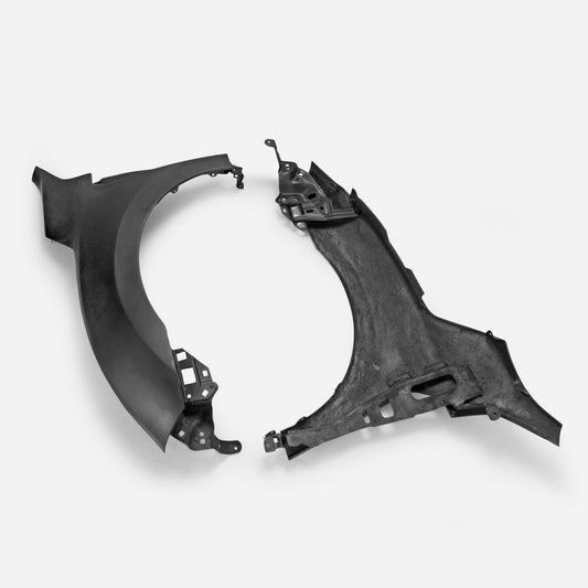 Honda Civic Type-R FK8 2017 2018 2019 2020 2021 with Aftermarket Parts - OEM Style Front Fender Carbon Fiber / FRP from EPR USA