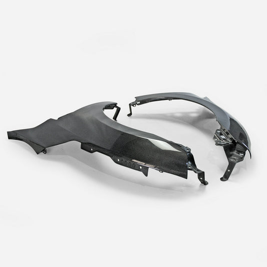 Honda Civic Type-R FK8 2017 2018 2019 2020 2021 with Aftermarket Parts - OEM Style Front Fender Carbon Fiber / FRP from EPR USA