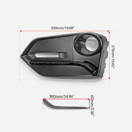 Honda Civic Type-R FK8 2017 2018 2019 2020 2021 with Aftermarket Parts - Front Fog Light Cover Replacement PP from EPR USA