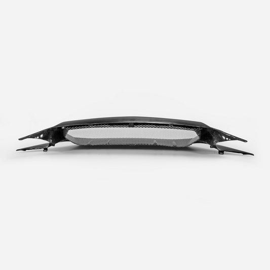 Honda Civic Type-R FK8 2017 2018 2019 2020 2021 with Aftermarket Parts - JS Style Front Grill & Front grill Emblem holder Carbon Fiber / FRP from EPR USA