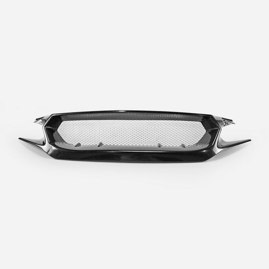 Honda Civic Type-R FK8 2017 2018 2019 2020 2021 with Aftermarket Parts - JS Style Front Grill & Front grill Emblem holder Carbon Fiber / FRP from EPR USA