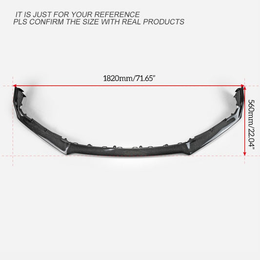 Honda Civic Type-R FK8 2017 2018 2019 2020 2021 with Aftermarket Parts - OEM Style Front Lip Carbon Fiber / FRP from EPR USA
