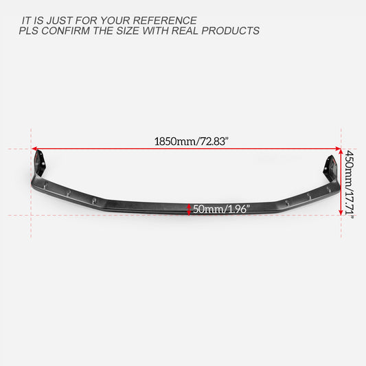 Honda Civic Type-R FK8 2017 2018 2019 2020 2021 with Aftermarket Parts - M Style Front Lip ABS from EPR USA