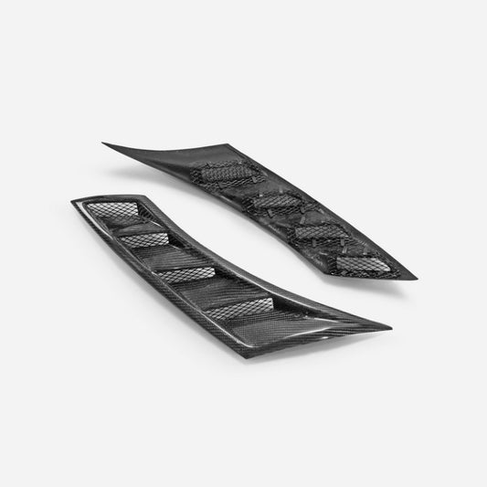 Honda Civic Type-R FK8 2017 2018 2019 2020 2021 with Aftermarket Parts - EPA Front Fender Air Vent Carbon Fiber / FRP from EPR USA