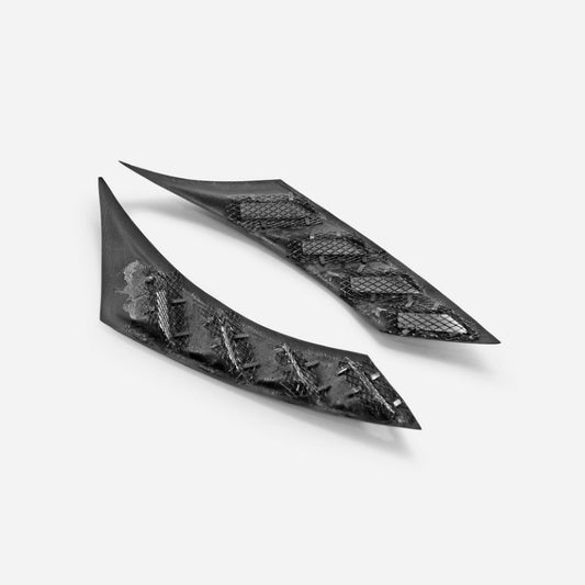 Honda Civic Type-R FK8 2017 2018 2019 2020 2021 with Aftermarket Parts - EPA Front Fender Air Vent Carbon Fiber / FRP from EPR USA
