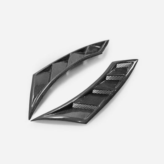 Honda Civic Type-R FK8 2017 2018 2019 2020 2021 with Aftermarket Parts - EPA Front Fender Air Vent Carbon Fiber / FRP from EPR USA