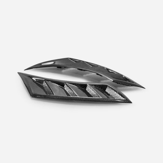 Honda Civic Type-R FK8 2017 2018 2019 2020 2021 with Aftermarket Parts - EPA Front Fender Air Vent Carbon Fiber / FRP from EPR USA