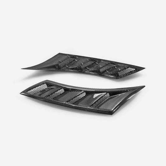 Honda Civic Type-R FK8 2017 2018 2019 2020 2021 with Aftermarket Parts - EPA Front Fender Air Vent Carbon Fiber / FRP from EPR USA