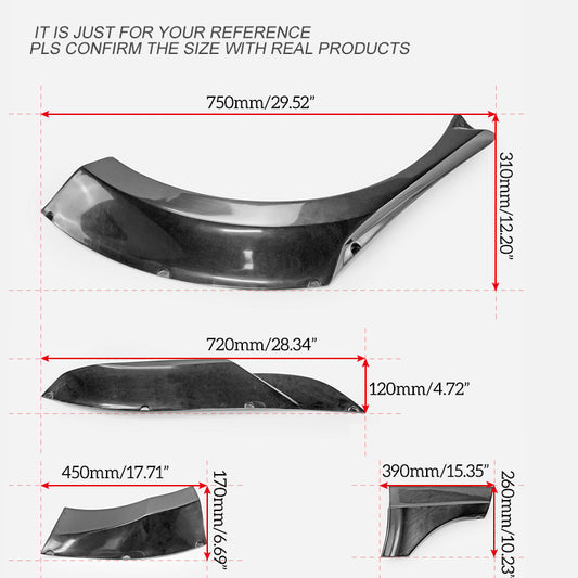 Honda Civic Type-R FK8 2017 2018 2019 2020 2021 with Aftermarket Parts - VRSW Style Rear Fenders Carbon Fiber/FRP from EPR USA