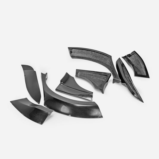 Honda Civic Type-R FK8 2017 2018 2019 2020 2021 with Aftermarket Parts - VRSW Style Rear Fenders Carbon Fiber/FRP from EPR USA