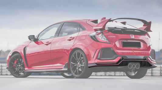 Honda Civic Type-R FK8 2017 2018 2019 2020 2021 with Aftermarket Parts - Rear Lip Carbon Fiber / FRP from EPR USA