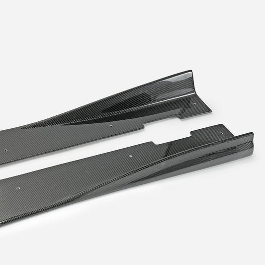 Honda Civic Type-R FK8 2017 2018 2019 2020 2021 with Aftermarket Parts - VRSW Style Side Skirts Carbon Fiber/FRP from EPR USA