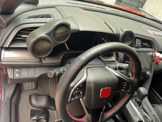 Honda Civic Type-R FK8 2017-2021 with Aftermarket Parts - EPA Type A 60mm Single Gauge Pod ABS from EPR USA