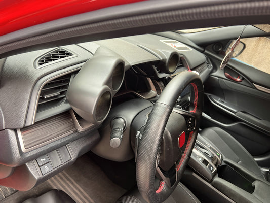 Honda Civic Type-R FK8 2017-2021 with Aftermarket Parts - EPA Type A 60mm Single Gauge Pod ABS from EPR USA
