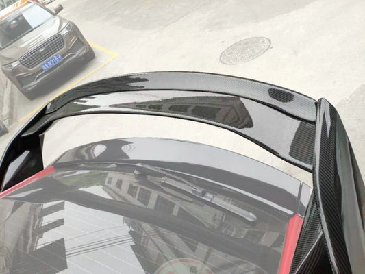 Honda Civic Type-R FK8 2017 2018 2019 2020 2021 with Aftermarket Parts - VVT Style Rear Spoiler Add On Gurney Flap Carbon Fiber / FRP from EPR USA