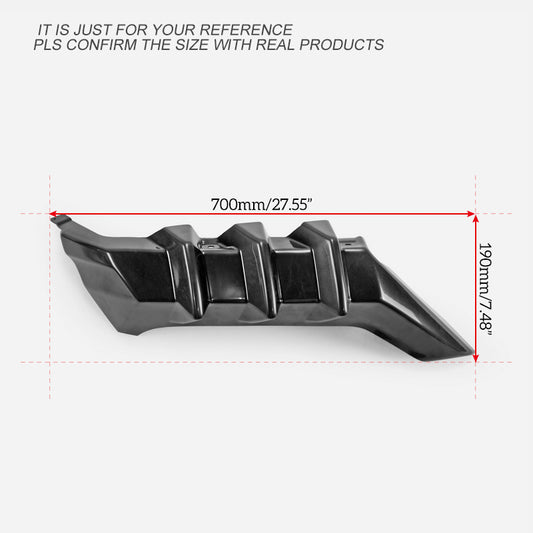 Honda Civic Type-R FK8 2017 2018 2019 2020 2021 with Aftermarket Parts - M Style rear under spoiler ABS from EPR USA