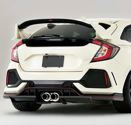 Honda Civic Type-R FK8 2017 2018 2019 2020 2021 with Aftermarket Parts - VRSA1 Style Rear Diffuser Carbon Fiber / FRP from EPR USA
