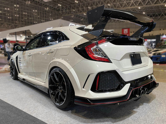 Honda Civic Type-R FK8 2017 2018 2019 2020 2021 with Aftermarket Parts - VRSA1 Style Rear Diffuser Carbon Fiber / FRP from EPR USA