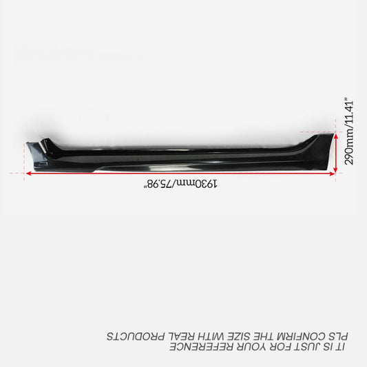 Honda Civic Type-R FK8 2017 2018 2019 2020 2021 with Aftermarket Parts - VRS2 Style Side Skirts Vacuumed Carbon Fiber / FRP from EPR USA