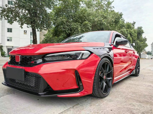 Honda Civic Type-R FL5 2023 2024 with Aftermarket Parts - EPA Front Fender Pre-preg Carbon Fiber from EPR USA