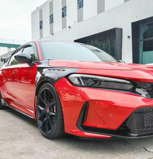 Honda Civic Type-R FL5 2023 2024 with Aftermarket Parts - EPA Front Fender Pre-preg Carbon Fiber from EPR USA