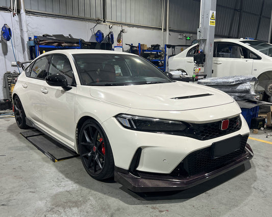 Honda Civic Type-R FL5 2023 2024 with Aftermarket Parts - EPA1 Front Lip Pre-preg Carbon Fiber from EPR USA