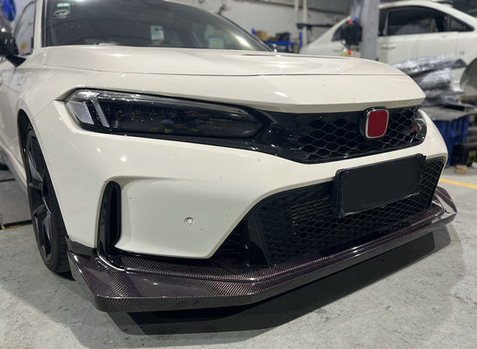 Honda Civic Type-R FL5 2023 2024 with Aftermarket Parts - EPA1 Front Lip Pre-preg Carbon Fiber from EPR USA